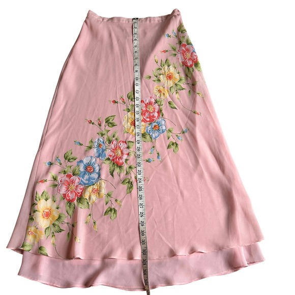 Vintage Y2K Chadwick's Floral Beaded Maxi Skirt Womens 8 Whimsy Romantic Boho - Picture 5 of 8